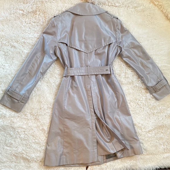 Burberry London Shimmer Metallic Belted Trench Coat - Picture 13 of 15